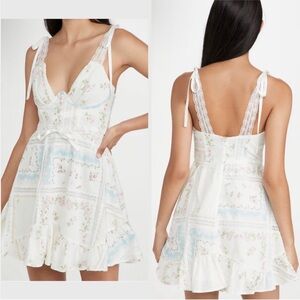 For Love & Lemons Shea Floral White Dress